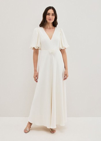 Phase Eight Ellie Cream Wedding Dress Cream Australia | VB7183406